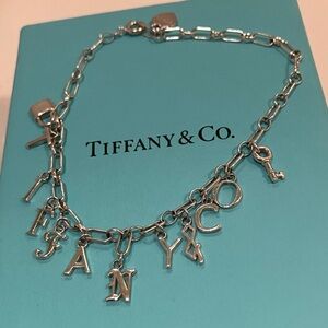 Tiffany & Co. Silver Letter Charm Bracelet